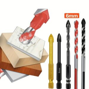 Masonry Drill Bits Multifunctional Drill Set, Tungsten Carbide Tip High Hardness Work with Tile, Brick, Glass, Plastic And Wood, Tungsten Carbide Tip Work with Ceramic Tile, Wall Mirror, Paver On Concrete Or Brick Wall
