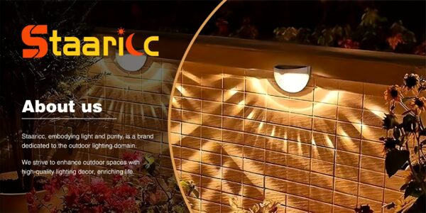 Staaricc 8/6/4/2pcs Solar Wall Light, Outdoor 6 LED Deck Lights, Wall Light, for Courtyard, Street, Fence, Garage, Garden Perfect Decoration - Image 19