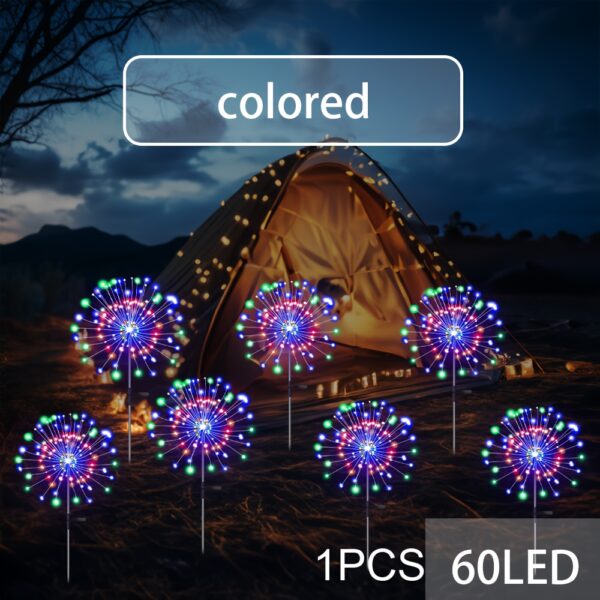 8 Lighting Modes Outdoor Solar LED Smart Lights, Solar Festival Viewing Decorative Lights for Garden Pathway and Patio Villa Illumination - Image 7