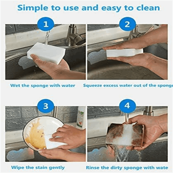[Magic Sponge Eraser] 8/16/32pcs Magic Sponge Eraser Foam | Multifunctional Household Cleaning Pads for Furniture, Bathroom, Bathtub, Sink, Floor, Baseboard, Wall, Kitchen Dishwashing - Image 25