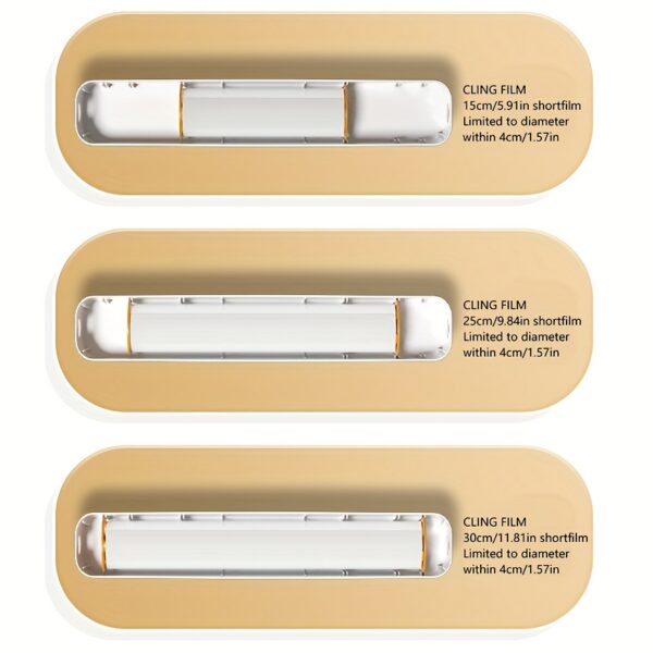 Dual-Action Fresh Wrap Dispenser & Cutter – Multi-Purpose Kitchen Sealer for Plastic, Tin Foil, Baking Paper & Wax Sheets – Reusable Packaging Machine with Orange Accents – Sleek White & Black Design, Kitchen Packaging Tool | Sleek Appliance Design | Dura - Image 11