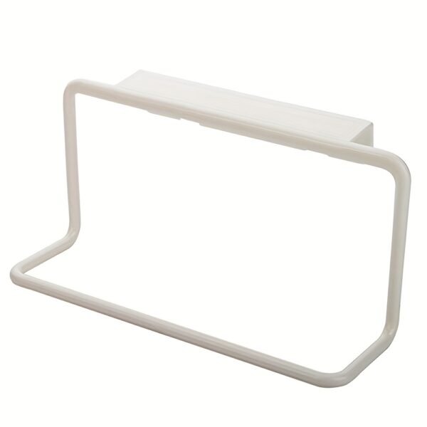 1pc Hanging Towel Rack, Towel Holder For Kitchen Toilet Cabinet Door, Bathroom Free Punch Wall Hanging Towel Hanger - Image 9