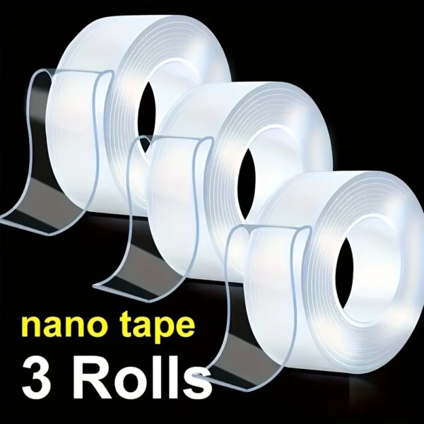 Nano Double-sided Adhesive High Viscosity Powerful Traceless Wall Thickening Glue Photo Frame Hook Nail-free - Reusable, Traceless and Washable - Suitable for Home, Office and Car