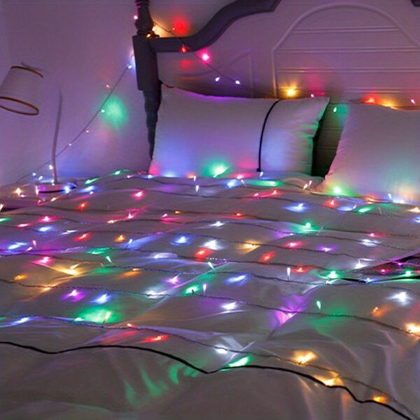 1pc LED Fairy Light Garland Mother's Day Christmas Tree Fairy Light Chain Home Wedding Party Holiday Decoration, Battery Powered - Image 21