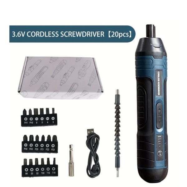 3.6V lithium cordless screwdriver Cordless Electric Screwdriver Set Power Screwdriver 4 torque setting - Image 21