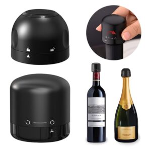 1pc/2pcs New Vacuum Wine Stoppers For Hotel Reusable Champagne Bottle Stoppers Wine Sealer Cap Set Leak-proof Preserver For Restaurant