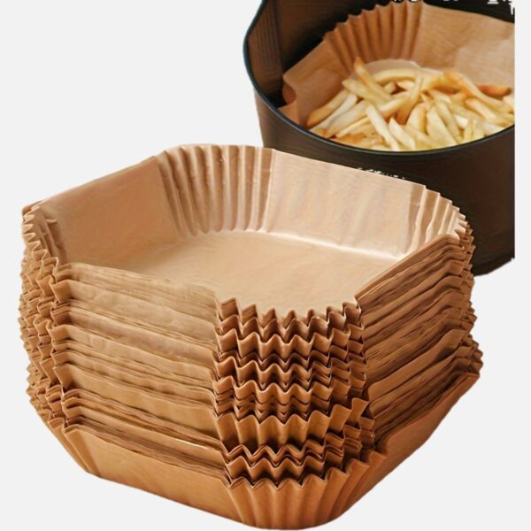 10/50/100pcs Disposable Square Paper Air Fryer Liners, 6.3'' Large Size Paper Basket Bowls, Non-Stick Baking Trays, Oven Accessories, Multi-Functional Kitchen Gadgets & Accessories - Image 14