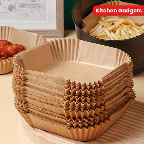 10/50/100pcs Disposable Square Paper Air Fryer Liners, 6.3'' Large Size Paper Basket Bowls, Non-Stick Baking Trays, Oven Accessories, Multi-Functional Kitchen Gadgets & Accessories - Image 20