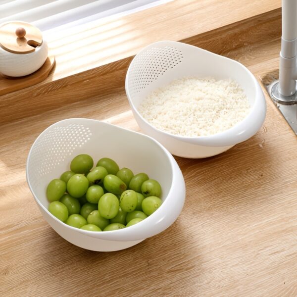 1pc, Rice Washing Drain Basket, Rice Washing Filter Basket, Creative Rice Washing Sieve, Plastic Rice Colander, Household Rice Washing Basket, Multifunctional Rice Washing Basin, Kitchen Stuff, Kitchen Gadgets - Image 11