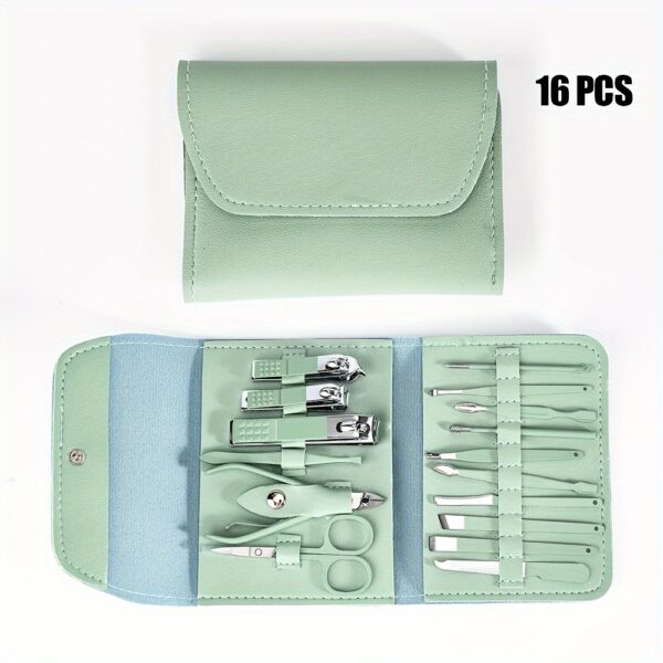 Nail Clippers Manicure Tool Set, With Portable Travel Case, Cuticle Nippers And Cutter Kit, Professional Nail Clippers Pedicure Kit, Grooming Kit For Travel - Image 5