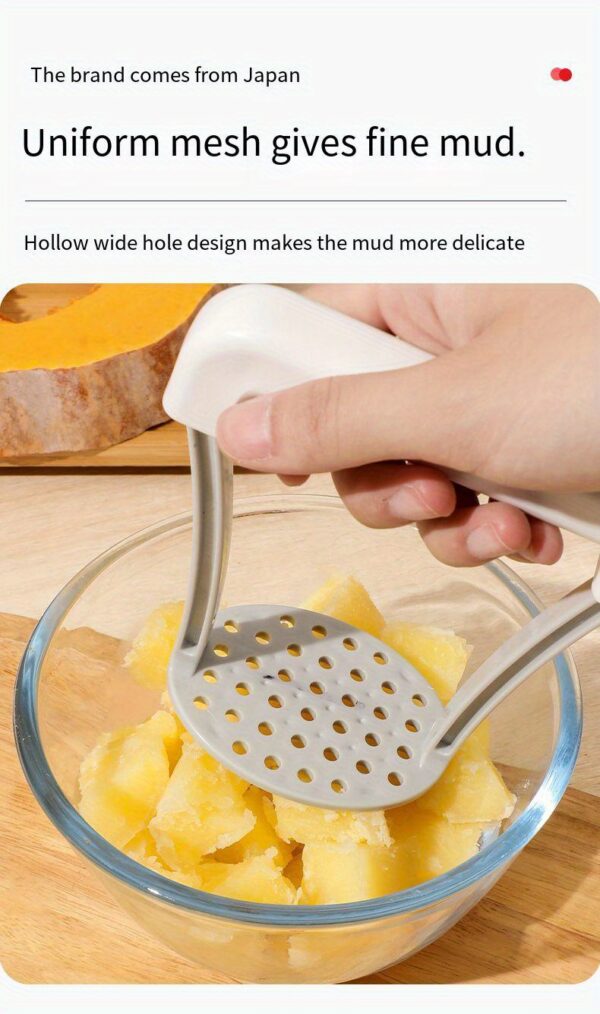 1pc Non-Slip Handle Potato Masher, Kitchen Vegetable Manual Fruit Masher, Potato Ricer, Press, Crusher, Kitchen Gadgets, Stuff - Image 9