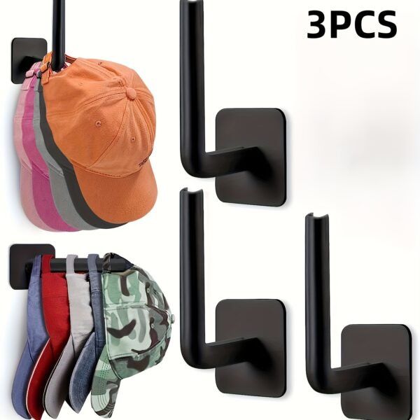 1pc/2pcs/3pcs/4pcs Punch-free Hat Storage Hook, Hanging Plastic Hook for Keys, Hat, Towels, Self-Adhesive Hook for Sundries, Household Space Saving Storage Organizer for Entryway, Hallway, Bathroom, Bedroom, Home, Dorm - Image 7
