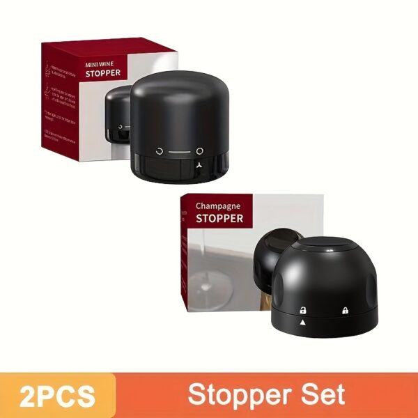 1pc/2pcs New Vacuum Wine Stoppers For Hotel Reusable Champagne Bottle Stoppers Wine Sealer Cap Set Leak-proof Preserver For Restaurant - Image 7