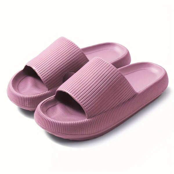 Women'S Solid Color EVA Slippers, Open Toe Slip-On Sandals with Strappy Back, Flat Heel Indoor Home Slippers, Ultra-Soft Comfort Footwear - Image 32