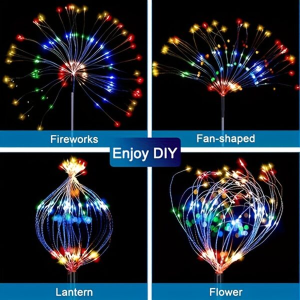 8 Lighting Modes Outdoor Solar LED Smart Lights, Solar Festival Viewing Decorative Lights for Garden Pathway and Patio Villa Illumination - Image 26