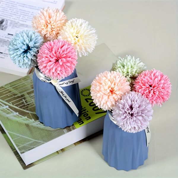 5pcs Glorious Chrysanthemum Ball Flowers Bouquet - Perfect for Home, Office, Coffee House, Parties, and Weddings - Artificial Flowers for Important People - Image 16