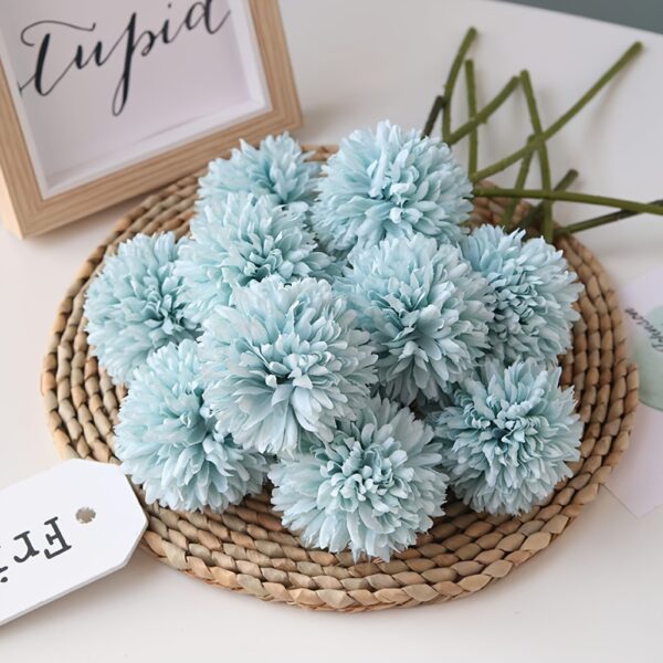 5pcs Glorious Chrysanthemum Ball Flowers Bouquet - Perfect for Home, Office, Coffee House, Parties, and Weddings - Artificial Flowers for Important People - Image 13