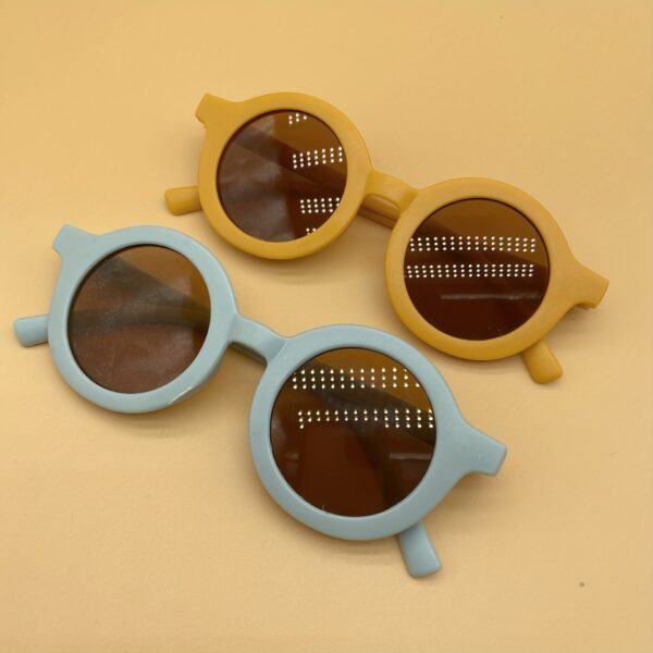 La Dearchuu Kids Fashion Fashion Glasses with Decorative Lenses, Lightweight Plastic Frame, 4 Colors (Beige/Teal/Orange/Yellow) for, Parties, Photo Shoots & Holiday Gifts, Kids Party Eyewear - Image 7