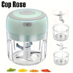 100ml/250ml USB Rechargeable Mini Kitchen Garlic Press Electric Garlic Chopper & Meat Grinder, Masher