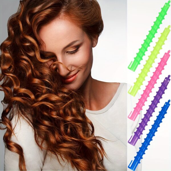 20pcs Hair Curler Set Spiral Hair Perm Rods DIY Plastic Barber Hairdressing Styling Curling Perm Rods - Image 8