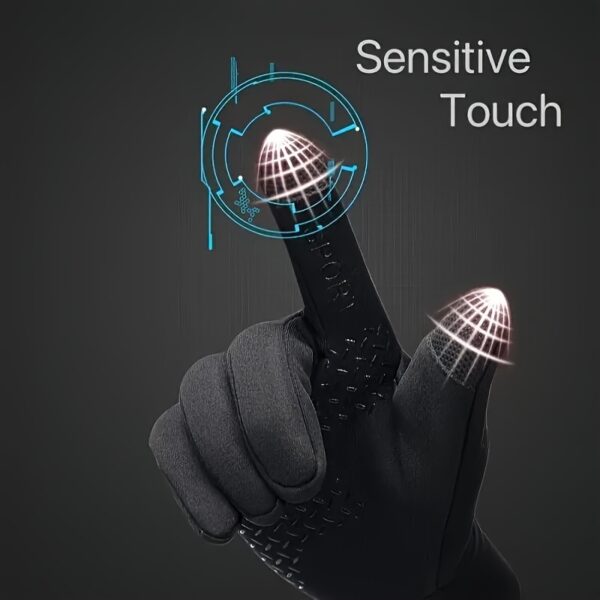 Plus Velvet Autumn and Winter Outdoor Gloves, Men's Warm Cold Safeguard Sports Riding Ski Touch Screen Gloves - Image 10
