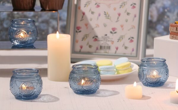 Glass Tea Light Candle Holders, Polished Finish, Flower Theme, Tabletop Mount, Versatile for Wedding, Shower, Party Decoration, Ideal for Christmas, Halloween, Easter, Thanksgiving, Valentine'S Day - Image 20