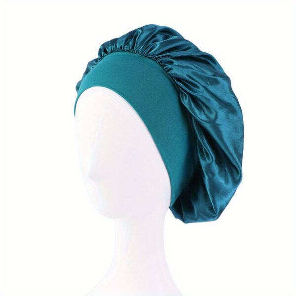 Elastic Band Cap For Brimmed Night Hat Bath Cap Extra Large Satin Silky Bonnet - Image 21