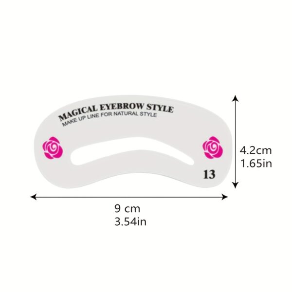 24 Styles Eyebrow Shaping Stencils - Grooming Kit for Women - Perfect for Beauty Modeling and Makeup Application - Image 4