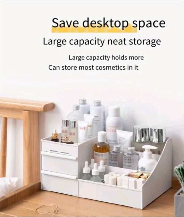Makeup Organizer for Vanity Large Capacity Desk Storage with Drawers  Holder for Cosmetics, Skincare, Eyeshadow, Lotions, Lipstick, Nail Polish and Jewelry in Bathroom Bedroom Countertop - Image 20
