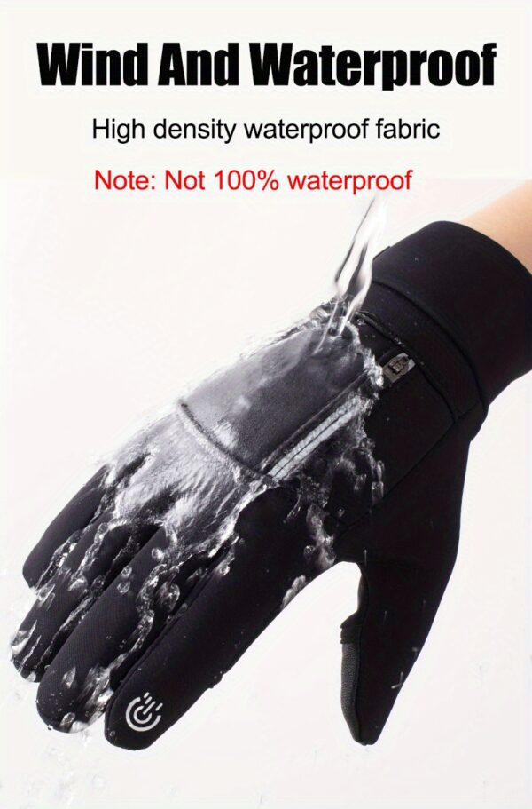 1pair Winter Windproof Waterproof Touch Screen Warm Gloves, For Outdoor Cycling, Fishing, Running, Skiing Christmas Gift - Image 13