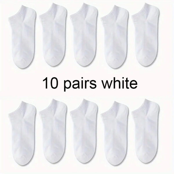 1/5/10 Pairs of Comfortable Breathable Ankle Socks for Men and Women - Perfect for Spring and Summer - Image 19