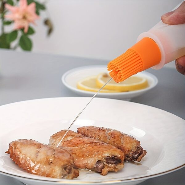 1pc Multi-Use Silicone Oil Brush and Dispenser - Easy-to-Clean, Leakproof, for Grilling, Baking & BBQ - Image 14