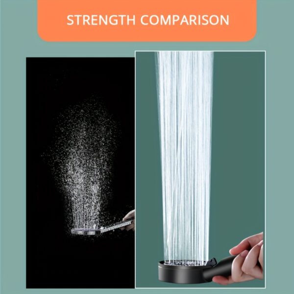 1pc 5-Mode Multifunctional High-Pressure, Shower Head, Bathroom Accessories, Wall Mounted Shower Head, Single Head - Image 4
