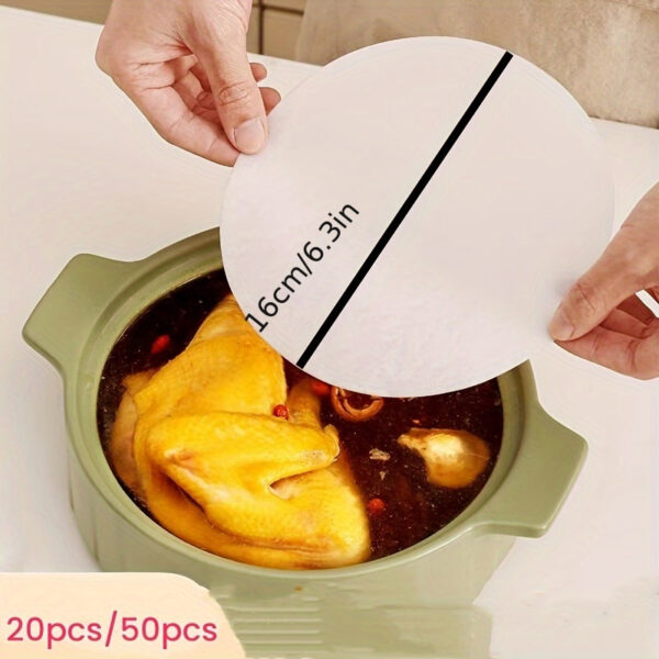 20pcs/50pcs High Temperature Resistant Oil Absorbing Paper Pad Non-Woven Material Film for Fried Food Baking - Image 2