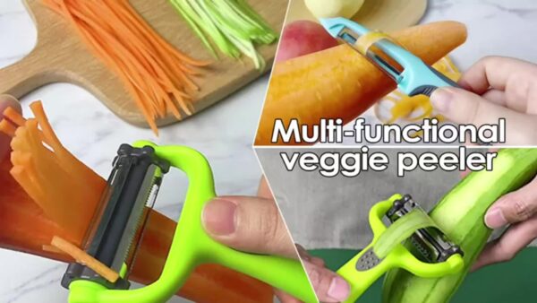 3-in-1 Multifunctional Fruit & Vegetable Peeler, Paring Knife, Grater & Shredder - The Ultimate Kitchen Tool! Kitchen Accessories - Image 8