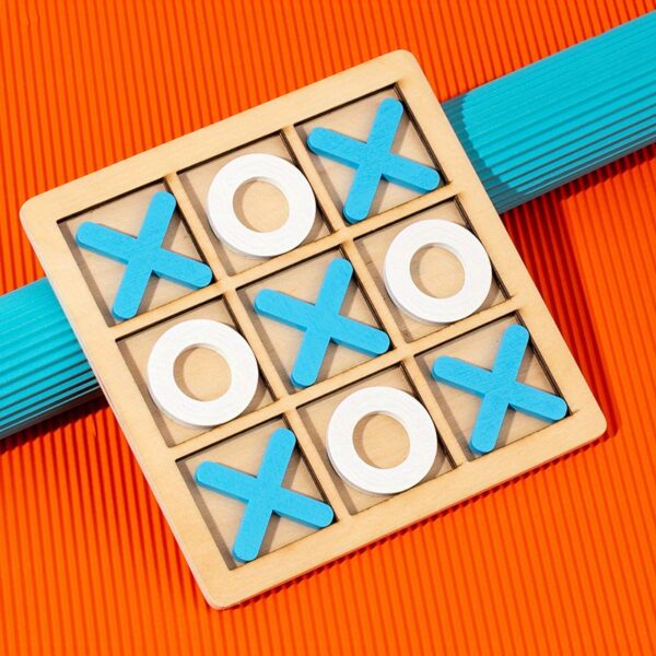 Wooden XO Well Shaped Chess For Children's Puzzle, Nine Palace Grid Chess, Parent-child Interaction, Building Blocks, Leisure Battles, Development Game Toys Halloween, Christmas Gift - Image 6