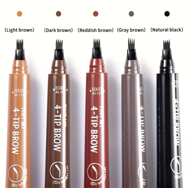 4-Tip Magic Eyebrow Pencil, Precise Fine Stroke Brow Pen For Natural-Looking Brows, Long-Lasting Formula - Image 12