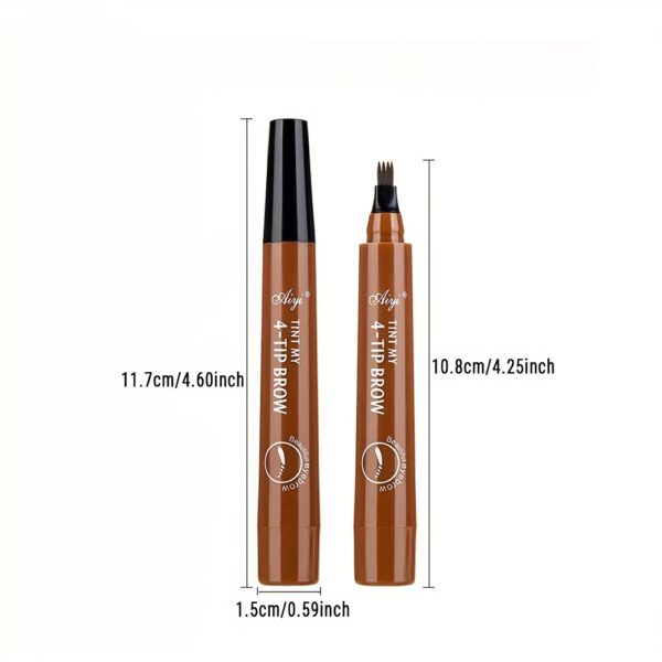 Waterproof Long-Lasting Microblading Eyebrow Pen - Creates Natural, Defined Brows With Micro-Fork Tip Applicator - Perfect Gift For Women With All Skin Types A Wild Eyebrow Easy To Use Easy And Fast Eyebrow Brush - Image 7