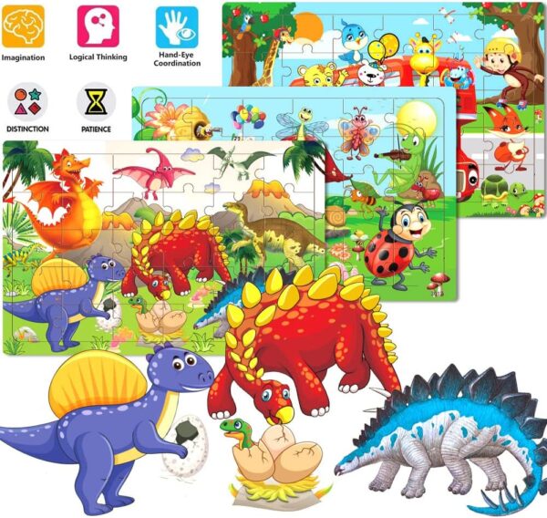 30pcs Colorful Jigsaw Puzzles for Kids Age 3-5 Preschool Educational Brain Teaser Boards Toys Toddler Children Learning Puzzles,Halloween/Christmas Gift - Image 20