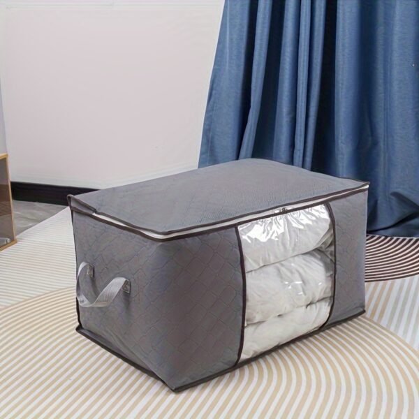 Large Clothing Storage Bag, Clothing Organizer With Clear Window, Storage Box Container For Blankets - Image 2