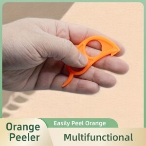 2-Pack Multifunctional Orange Peeler, Easy Plastic Citrus Peeling Tool, Handy Fruit Skinner for Home Kitchen Use