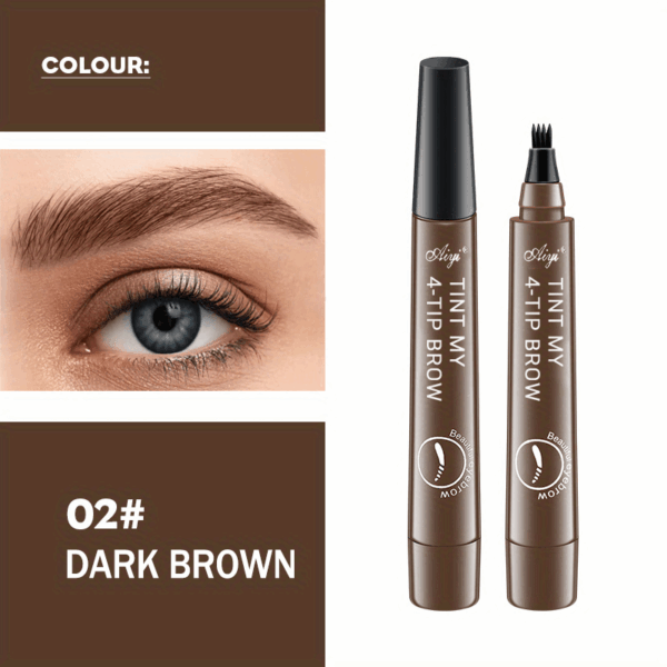 Waterproof Long-Lasting Microblading Eyebrow Pen - Creates Natural, Defined Brows With Micro-Fork Tip Applicator - Perfect Gift For Women With All Skin Types A Wild Eyebrow Easy To Use Easy And Fast Eyebrow Brush - Image 6