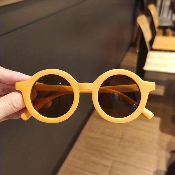La Dearchuu Kids Fashion Fashion Glasses with Decorative Lenses, Lightweight Plastic Frame, 4 Colors (Beige/Teal/Orange/Yellow) for, Parties, Photo Shoots & Holiday Gifts, Kids Party Eyewear - Image 6