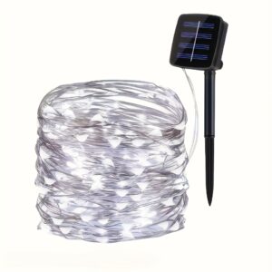 1pc outdoor led solar fairy lights 8   solar flower lights 32.0meter/21.95meter/11.89meter/7.01meter solar string lights for garden patio christmas tree party wedding decoration |     Great Deals | Temu United Kingdom - Color : White - Model : (22M)200LEDS-72.18FT