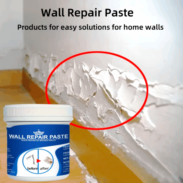 [Long-Lasting Hole Repair Putty] HOLE REPAIR PUTTY - Prevents cracks, durable and long-lasting - Easily repairs holes, cracks, dents and other plasterboard damage - Mild ingredients - Suitable for use on walls - Wall Putty - White, Odorless, Plasterboard - Image 19
