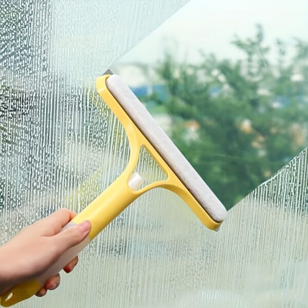 Efficient 3-in-1 Multi-Functional Glass Cleaning Tool - Polypropylene (PP) Plastic Sprinkler for Bathroom, Kitchen, Living Room, Bedroom, Toilet - Mirror and Window Scraper - Image 2