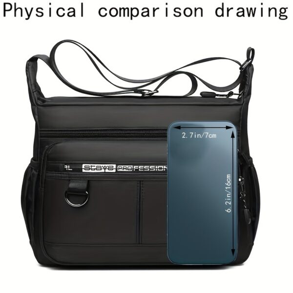 [Large Capacity Waterproof Crossbody Bag] Oxford Cloth Waterproof Large Capacity Crossbody Bag For Men, Leisure Travel Bag, Student's Junket Storage Sling Shoulder Bag - Image 6