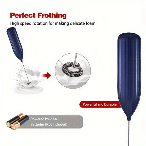1pc LALAYUAN Electric Milk Frother - Mini Handheld Whisk, Battery Operated (Not Included), Ideal for Coffee, Lattes, Cappuccino, and Chocolate Drinks, Portable Foam Maker, Perfect Christmas Gift, Coffee Drink Maker | Modern Kitchen Accessory | Durable Sta - Image 30