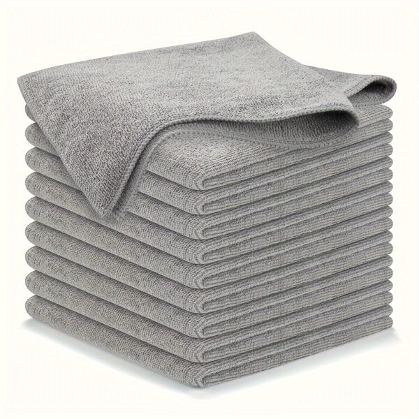 5/10/20/50/100pcs Kitchen Towel, Ultra-fine Fiber Light Gray Cleaning Cloth Set, Absorbent, Soft And Stain-removing Cloth, for Cleaning Glass, Cooking Bench, Pot, Bowl, Water Tap, Lampblack Machine - Image 5