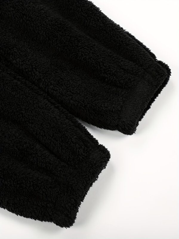 Fuzzy Hooded Pajama Jumpsuit For Music Festival, Comfy & Cute Long Sleeve Zipper Pajamas, Women's Lingerie & Sleepwear - Image 19